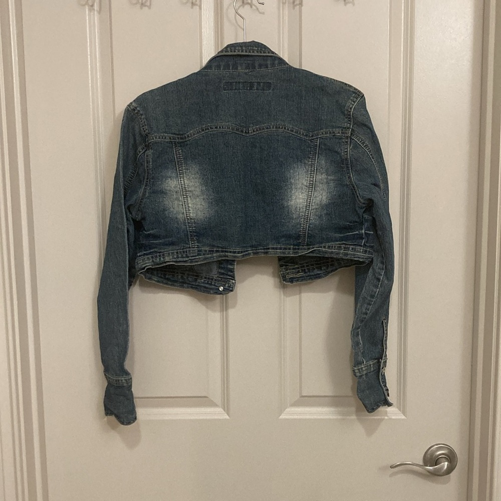 Y2K Cropped Denim Jacket - Picture 4 of 7